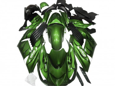Vert Brillant & Flamme 06-11 ZX14R Carénage Moto