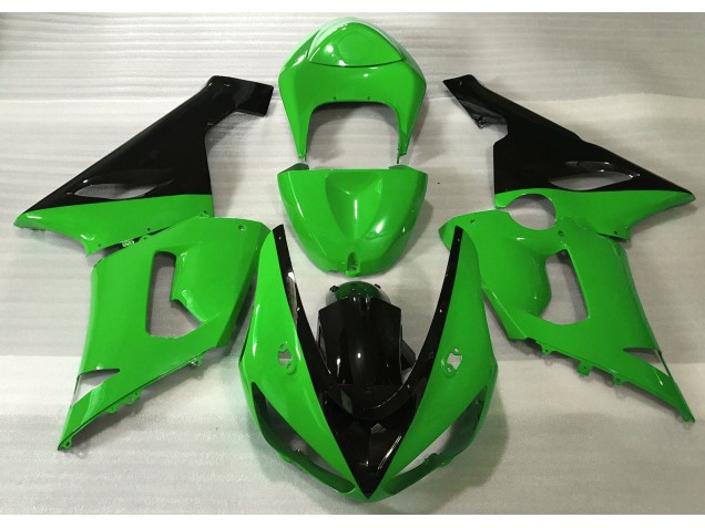 Vert Brillant & Noir 05-06 ZX6R Carénage Moto Vert Brillant & Noir 05-06 ZX6R Carénage Moto