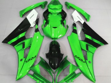 Vert Brillant & Noir 06-07 R6 Carénage Moto
