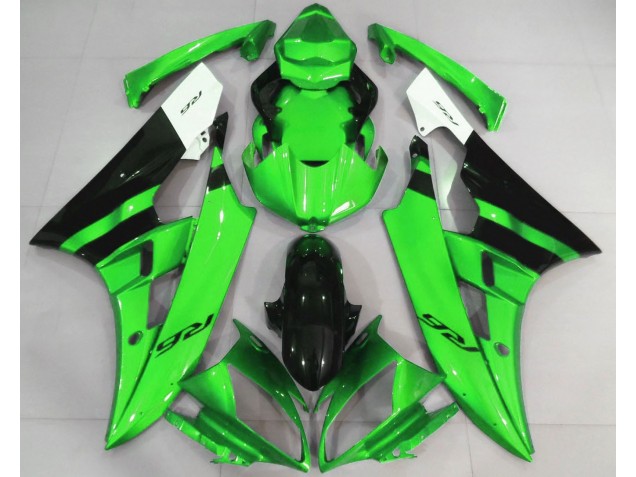 Vert Brillant & Noir 06-07 R6 Carénage Moto