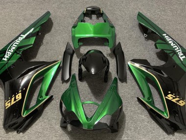 Vert Brillant & Noir 09-12 Daytona 675 Carénage Moto