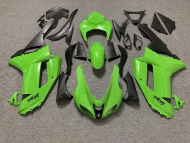 Vert Brillant & Noir Mat 07-08 ZX6R Carénage Moto
