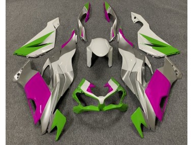 Vert Brillant Rose & Argent 19-23 ZX6R Carénage Moto