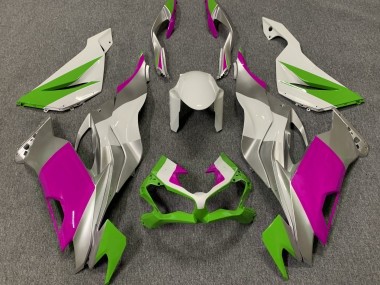 Vert Brillant Rose & Argent 19-23 ZX6R Carénage Moto