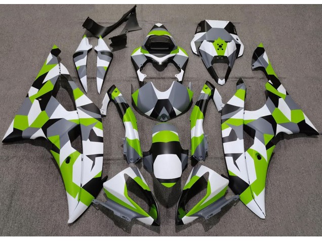 Vert Clair Camo Uni 08-16 R6 Carénage Moto Vert Clair Camo Uni 08-16 R6 Carénage Moto