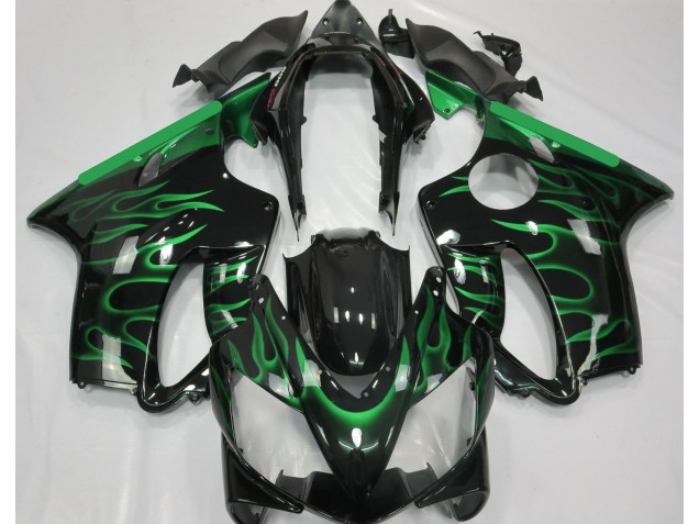Vert Clair Flamme 04-07 CBR600 F4i Carénage Moto Vert Clair Flamme 04-07 CBR600 F4i Carénage Moto