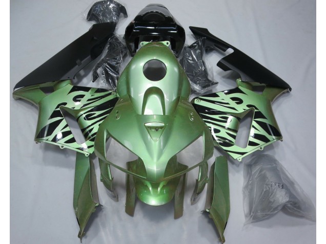 Vert Clair Flamme 05-06 CBR600RR Carénage Moto