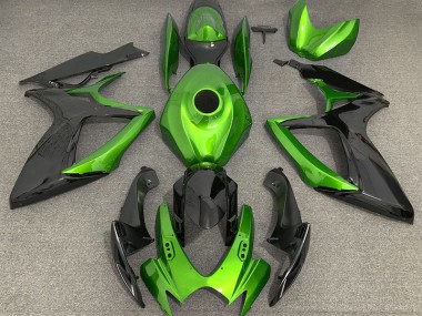 Vert Clair & Noir 06-07 GSXR 600-750 Carénage Moto