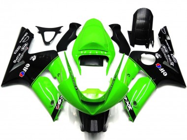 Vert Clair & Noir Elf 03-04 ZX6R Carénage Moto