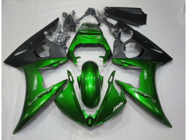 Vert Foncé Brillant 05 R6 Carénage Moto Vert Foncé Brillant 05 R6 Carénage Moto