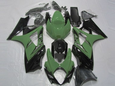 Vert Forêt & Noir 07-08 GSXR 1000 Carénage Moto