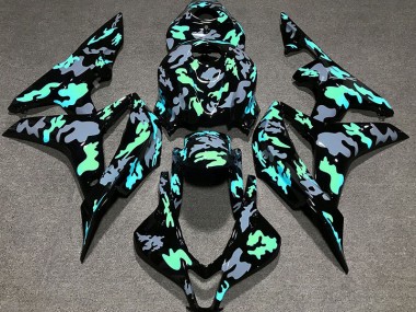 Vert & Gris Camouflage 07-08 CBR600RR Carénage Moto