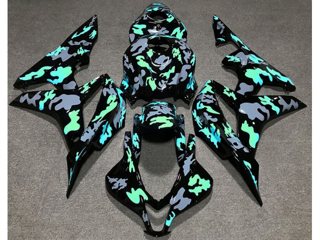 Vert & Gris Camouflage 07-08 CBR600RR Carénage Moto