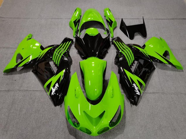 Vert Lime & Noir 06-11 ZX14R Carénage Moto Vert Lime & Noir 06-11 ZX14R Carénage Moto