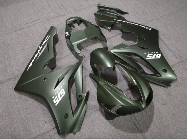 Vert Mat Blanc 09-12 Daytona 675 Carénage Moto Vert Mat Blanc 09-12 Daytona 675 Carénage Moto