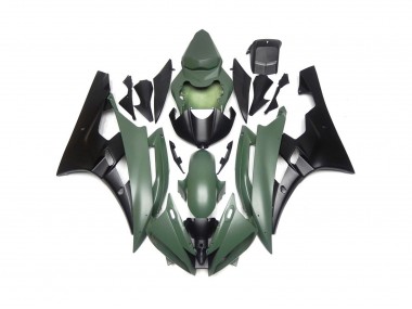 Vert Mat & Noir Personnalisés 06-07 R6 Carénage Moto