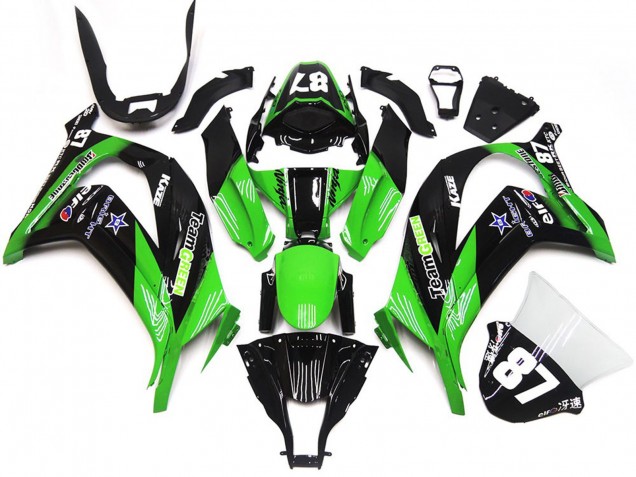 Vert & Noir 16-19 ZX10R Carénage Moto Vert & Noir 16-19 ZX10R Carénage Moto