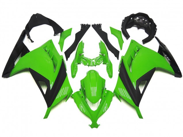 Vert & Noir Brillant 13-18 Ninja 300 Carénage Moto Vert & Noir Brillant 13-18 Ninja 300 Carénage Moto