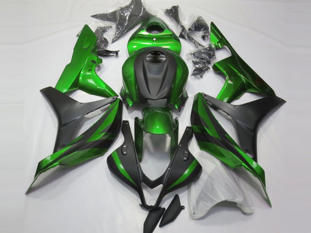 Vert & Noir Mat 07-08 CBR600RR Carénage Moto Vert & Noir Mat 07-08 CBR600RR Carénage Moto