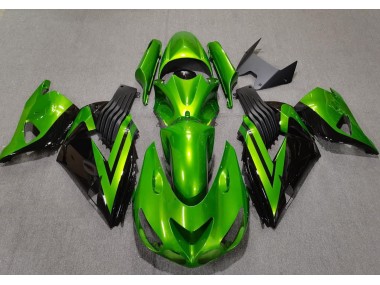 Vert Vif & Noir 06-11 ZX14R Carénage Moto