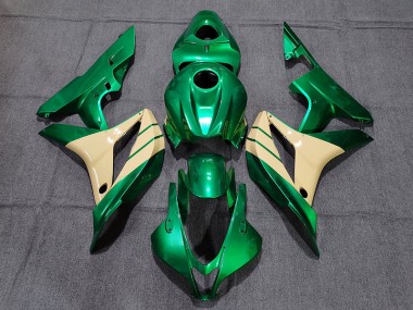 Vert Émeraude & Beige 07-08 CBR600RR Carénage Moto