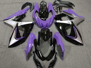 Violet Argent & Noir 09-16 GSXR 1000 Carénage Moto