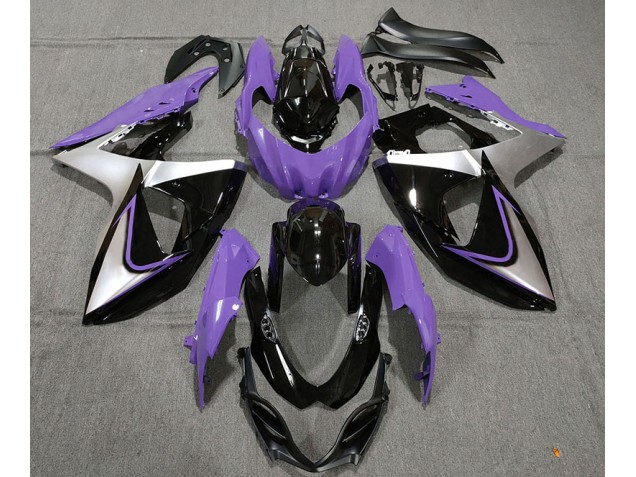 Violet Argent & Noir 09-16 GSXR 1000 Carénage Moto Violet Argent & Noir 09-16 GSXR 1000 Carénage Moto