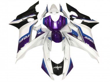 Violet & Blanc Brillant 17-21 R6 Carénage Moto