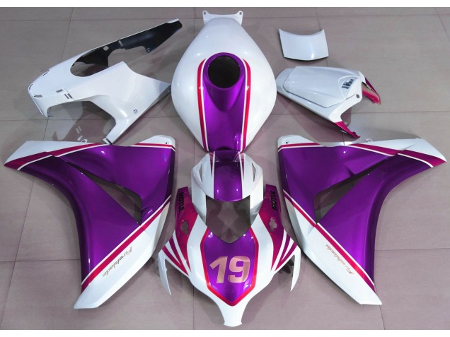 Violet Brillant & Blanc 08-11 CBR1000RR Carénage Moto Violet Brillant & Blanc 08-11 CBR1000RR Carénage Moto
