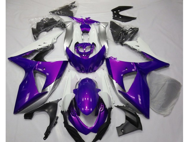 Violet Brillant & Blanc 09-16 GSXR 1000 Carénage Moto