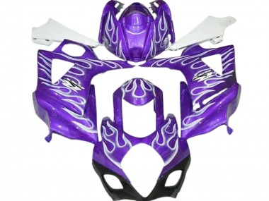 Violet Brillant & Blanc Flamme 07-08 GSXR 1000 Carénage Moto