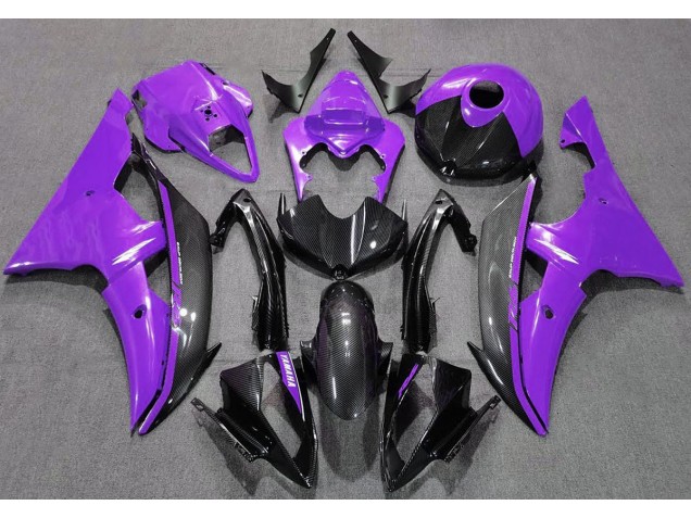 Violet Brillant & Fibre De Carbone 08-16 R6 Carénage Moto