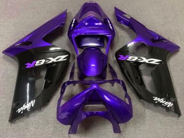 Violet Brillant & Noir 03-04 ZX6R Carénage Moto