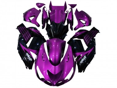 Violet Brillant & Noir 06-11 ZX14R Carénage Moto