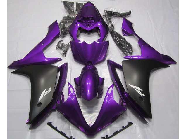Violet Brillant & Noir 07-08 R1 Carénage Moto Violet Brillant & Noir 07-08 R1 Carénage Moto