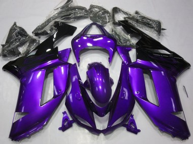 Violet Brillant & Noir 07-08 ZX6R Carénage Moto