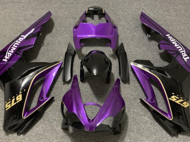 Violet Brillant & Noir 09-12 Daytona 675 Carénage Moto