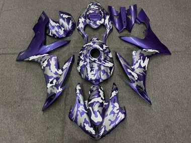 Violet Foncé Camouflage 04-06 R1 Carénage Moto