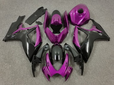 Violet & Noir 06-07 GSXR 600-750 Carénage Moto