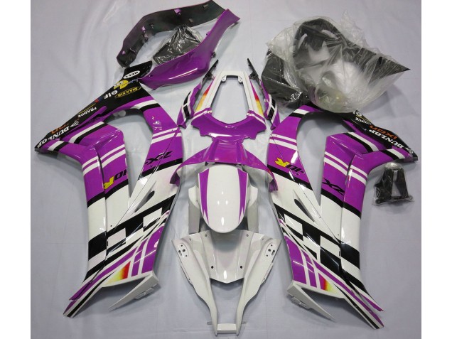 Violet Noir & Blanc 11-15 ZX10R Carénage Moto Violet Noir & Blanc 11-15 ZX10R Carénage Moto