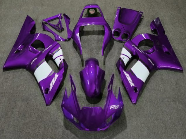 Violet Profond & Blanc 98-02 R6 Carénage Moto Violet Profond & Blanc 98-02 R6 Carénage Moto