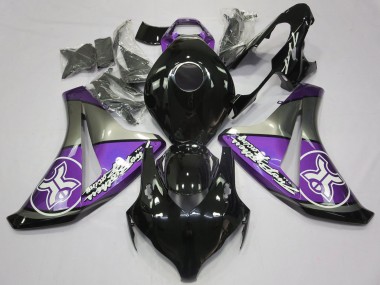 Violet Sur Noir Personnalisé 08-11 CBR1000RR Carénage Moto