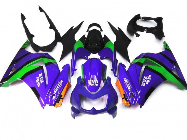 Violet Vert & Noir 08-12 Ninja 250 Carénage Moto
