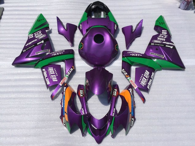 Violet & Vert Trickstar 04-05 ZX10R Carénage Moto Violet & Vert Trickstar 04-05 ZX10R Carénage Moto