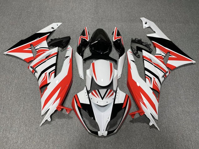 Zag Rouge Blanc & Noir 09-12 ZX6R Carénage Moto Zag Rouge Blanc & Noir 09-12 ZX6R Carénage Moto