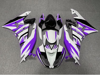 Zag Violet Blanc & Noir 09-12 ZX6R Carénage Moto