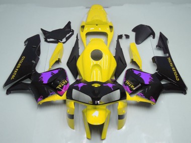 Éclaboussures Jaune Brillant & Violet 05-06 CBR600RR Carénage Moto