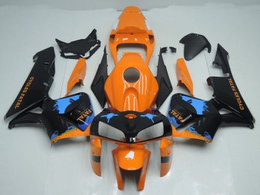 Éclaboussures Orange & Noires 05-06 CBR600RR Carénage Moto