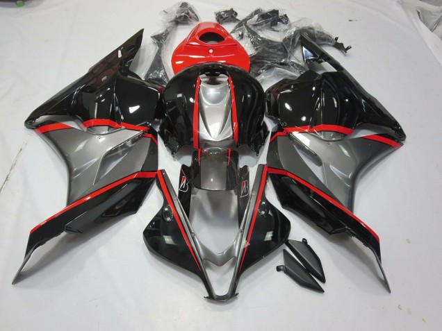 Épingle Rouge Noir & Gris 09-12 CBR600RR Carénage Moto Épingle Rouge Noir & Gris 09-12 CBR600RR Carénage Moto