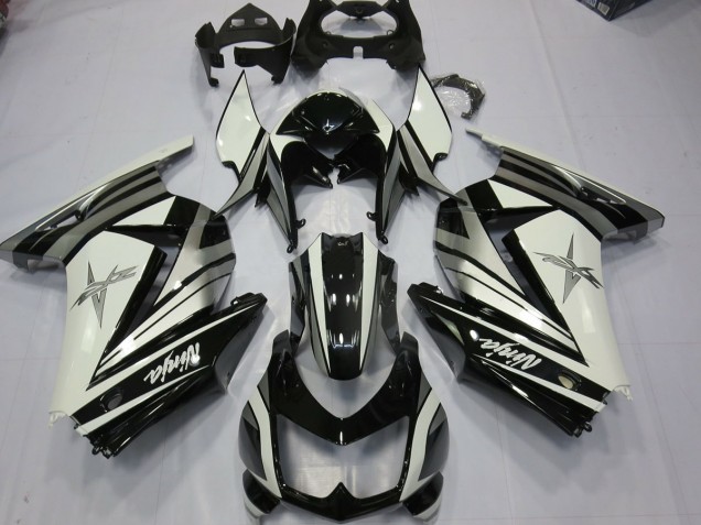 Étoile Argentée Blanche 08-12 Ninja 250 Carénage Moto Étoile Argentée Blanche 08-12 Ninja 250 Carénage Moto
